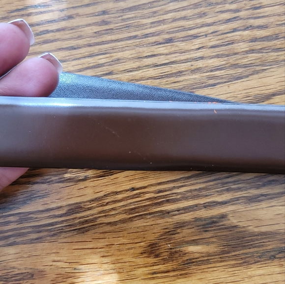 Coach Genuine Brown Silver Leather Belt Size M